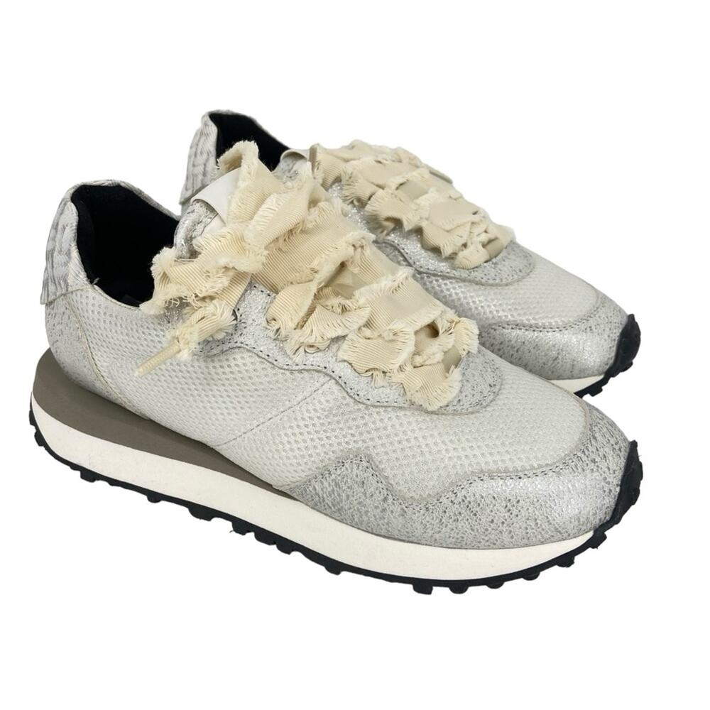 New P448 Italian Metallic Performance Cancun Sneakers in Task Size 37/7 - Picture 1 of 14